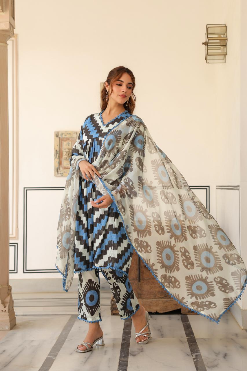 Pure cotton Alia cut suit set