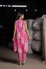 Sleeveless pure cotton kurta pant