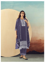 Pure viscose with full embroidery suit set