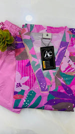 Pure butter muslin silk V neck kurta pant