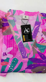 Pure butter muslin silk V neck kurta pant