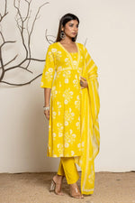 Pure cotton Anarkali suit set