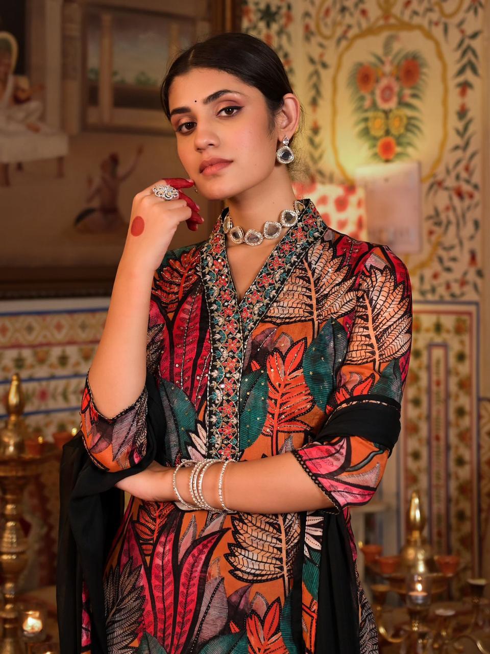 Pure chinon with lining suit set