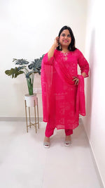 Pure chinon V neck suit set to slay this festive season