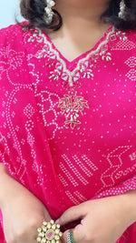 Pure chinon V neck suit set to slay this festive season