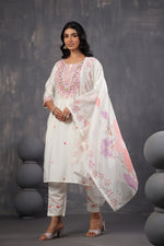 Super pretty embroidered muslin suit set