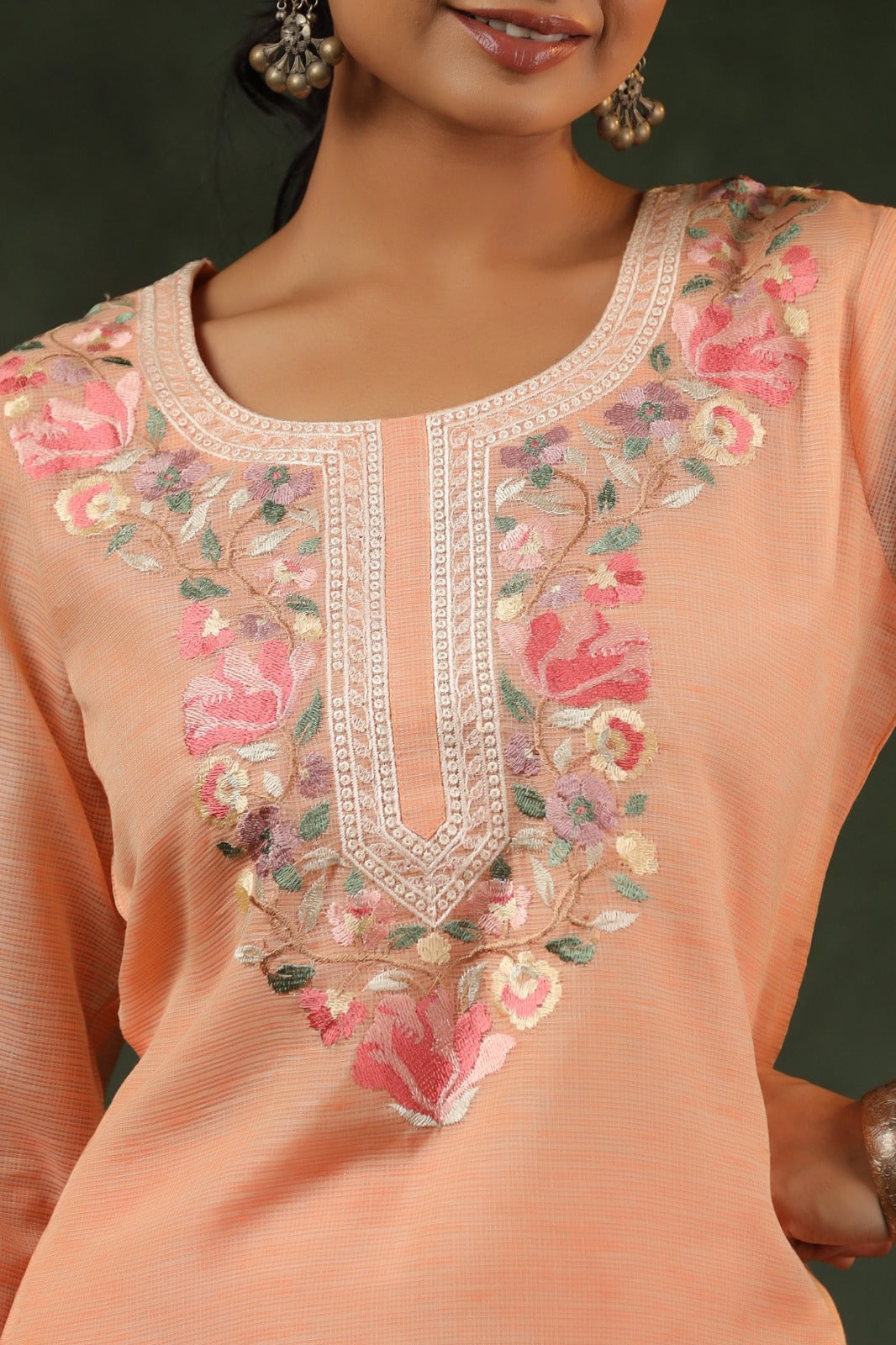 Soft Kota tissue embroidered suit set