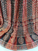 Gaji silk elasticated free size skirt (print may vary)