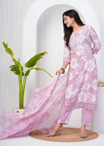 Stylish cotton lace detailing suit set