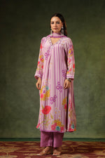 Pure muslin silk digital printed lining suit set