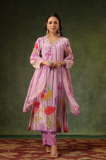 Pure muslin silk digital printed lining suit set