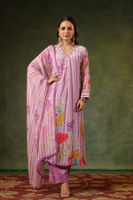 Pure muslin silk digital printed lining suit set