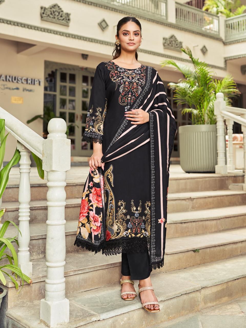 Pure butter muslin must buy suit set