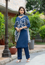 Pure crepe digital printed suit set