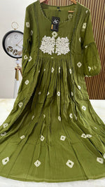 Pure mul cotton bandhani kurta pant