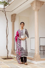 Pure muslin silk digital printed suit set