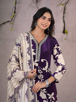 Pure muslin silk digital printed suit set