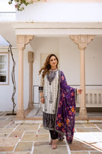Pure muslin silk digital printed suit set