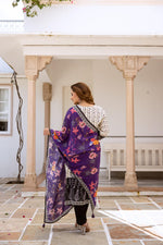 Pure muslin silk digital printed suit set