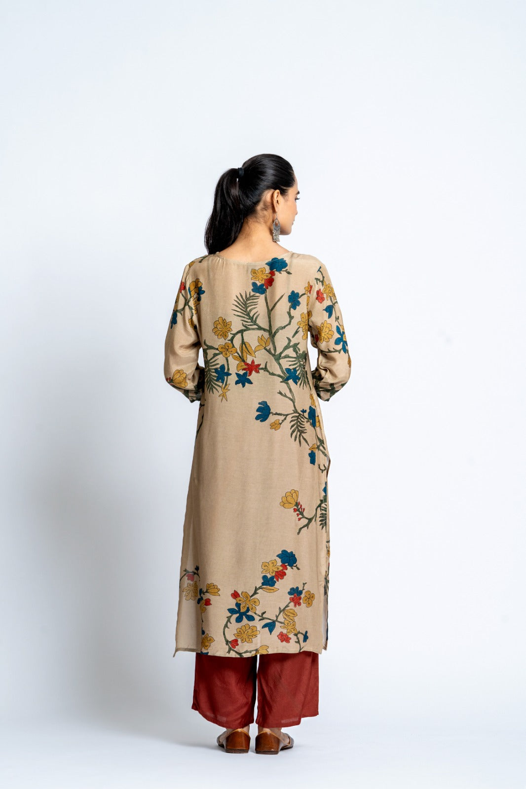 Pure muslin silk digit printed kurta pant