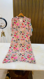 Pure crepe V neck kurta pant