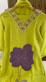 Pure orgenza applique work suit set