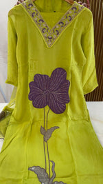 Pure orgenza applique work suit set