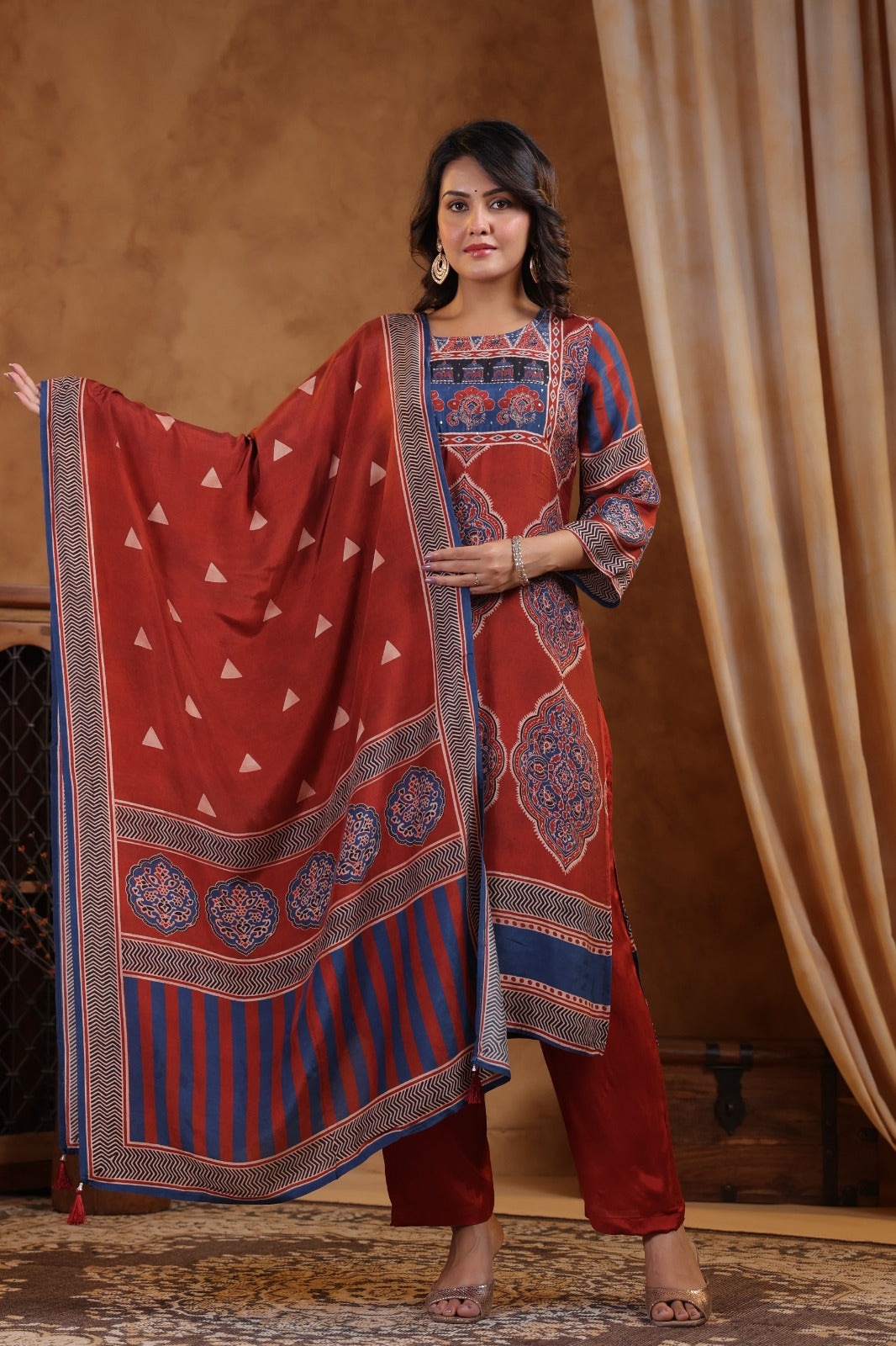 Pure premium muslin silk digital printed suit set