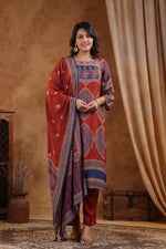 Pure premium muslin silk digital printed suit set