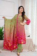 Pure crepe digital printed full suit