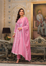 Super pretty embroidered cotton Anarkali suit set