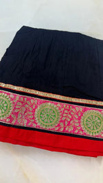 Premium cotton embellished skirt in red