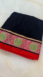 Premium cotton embellished skirt in red