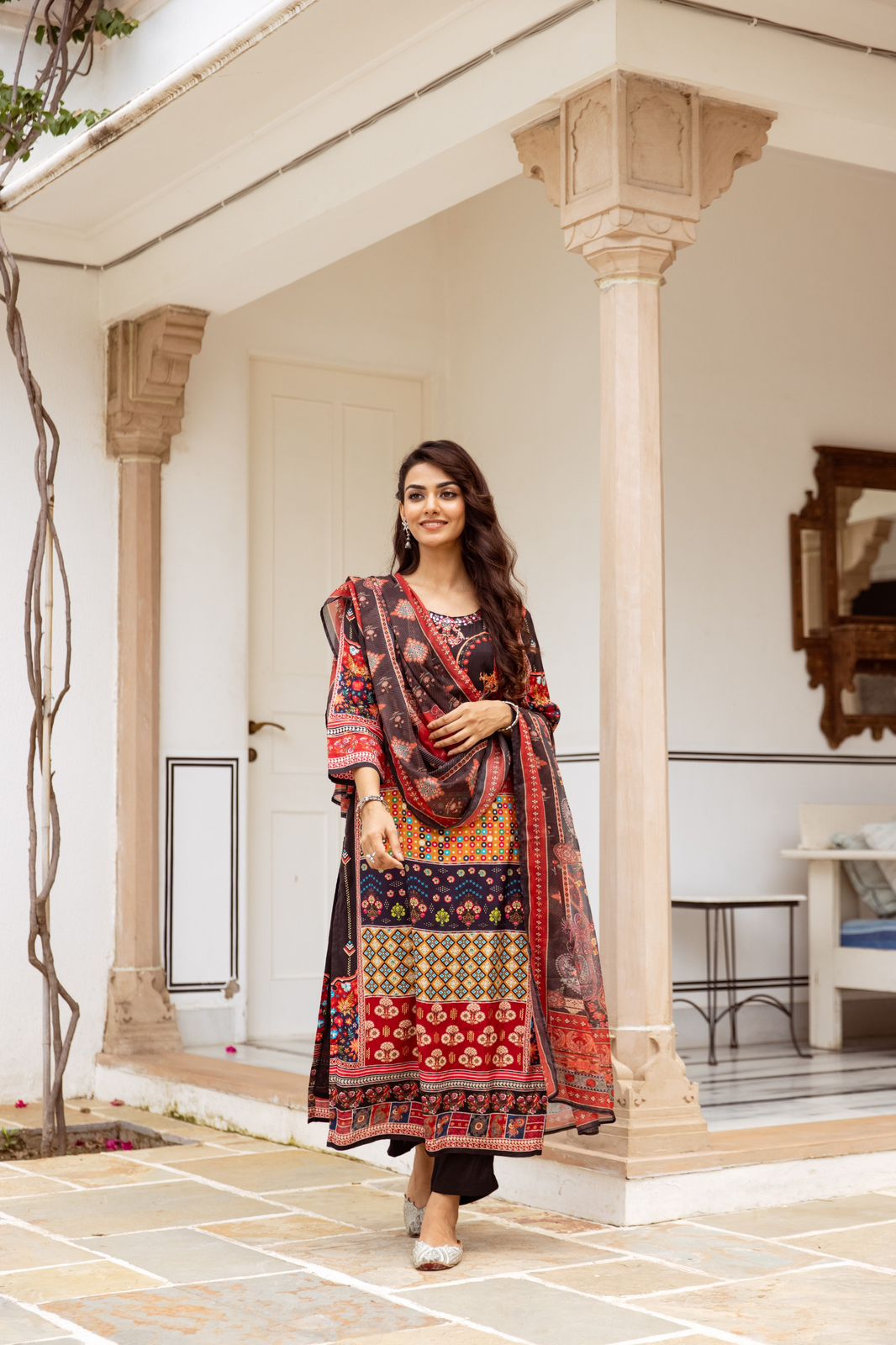 Premium pure muslin silk suit set