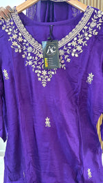 Premium dola silk hand work suit set