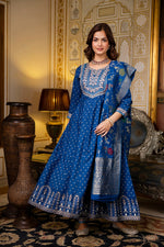 Premium dola silk Anarkali suit set