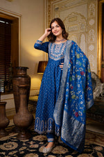 Premium dola silk Anarkali suit set