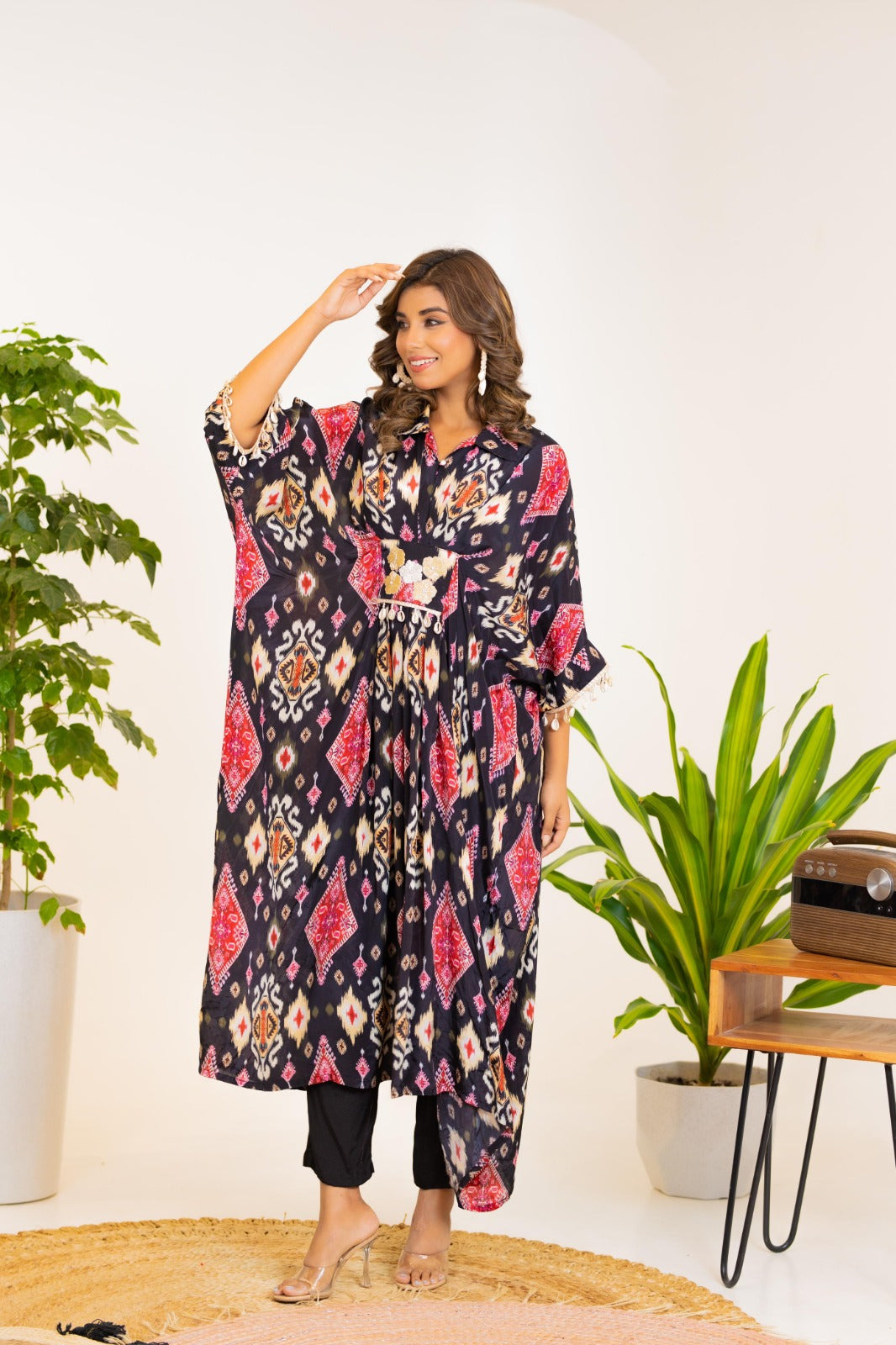 Premium crepe kaftan set