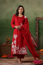 Pretty dola silk fully embroidered suit set