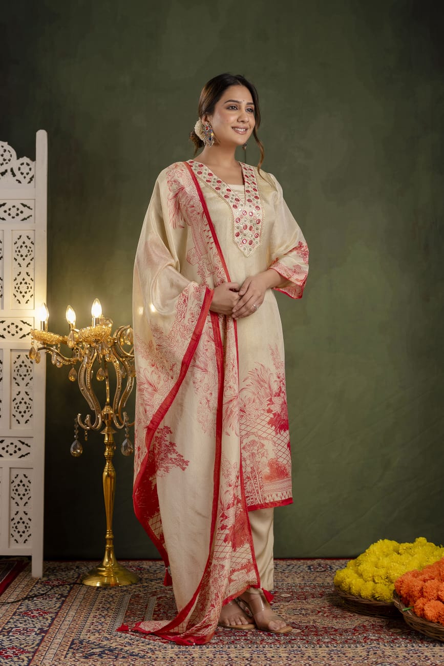 Premium shimmer tissue suit