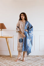 Premium shimmer tissue digital printed suit set