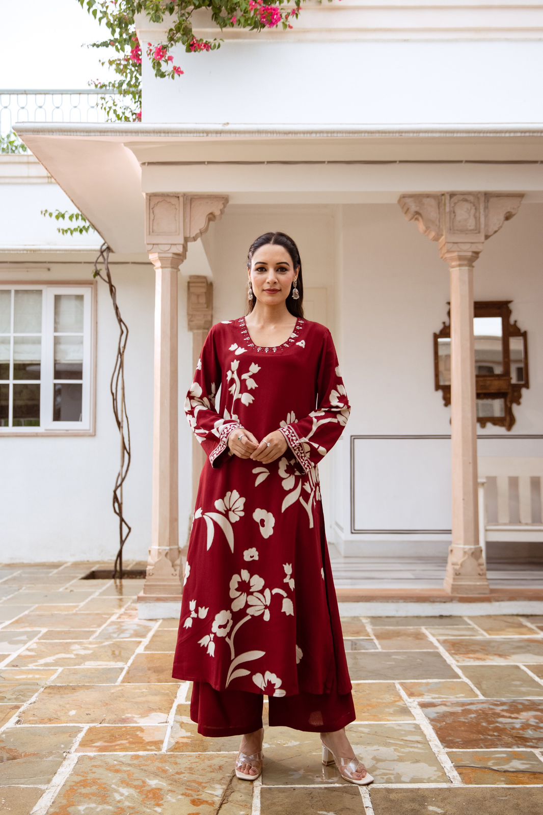 Heavy rayon digital printed kurta pant