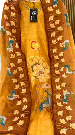 Linen cotton heavy embroidery suit set