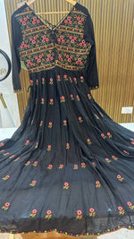 Premium mul cotton fully embroidered gown