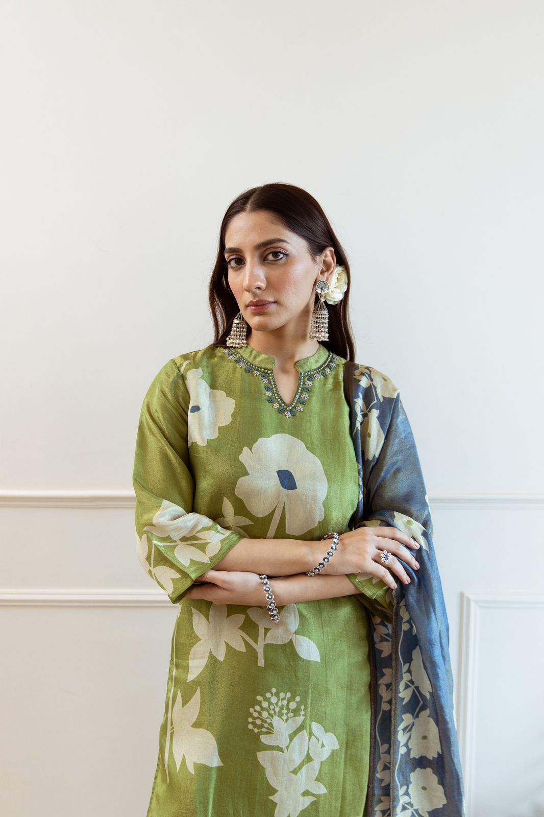 Premium shimmer tissue suit set