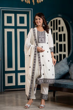 Premium mul cotton embroidered suit set