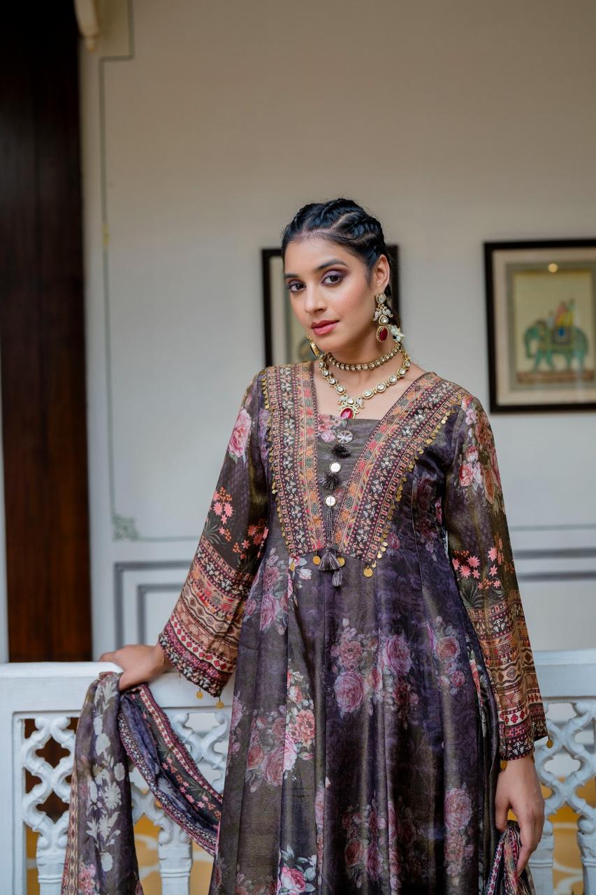 Premium shimmer tissue suit set