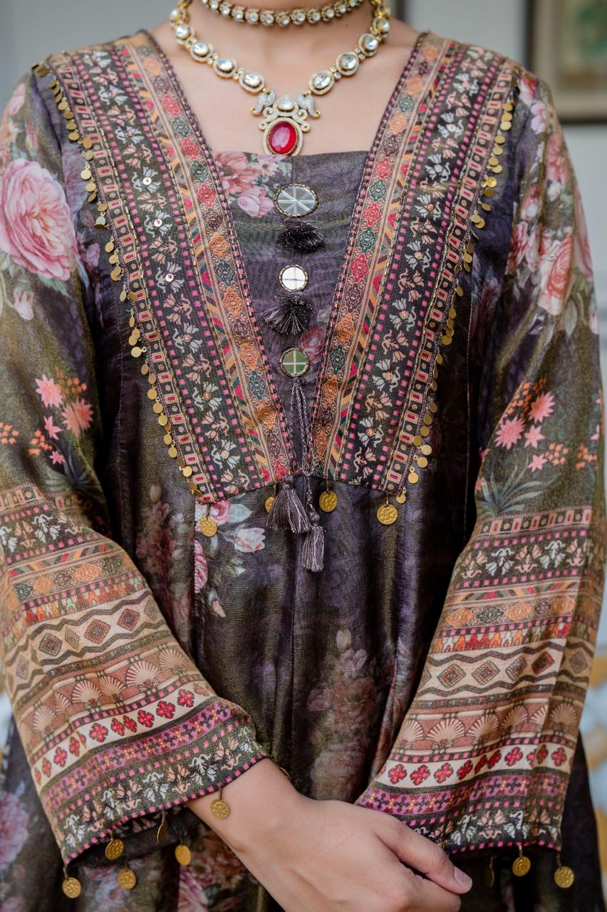 Premium shimmer tissue suit set