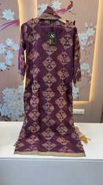 Premium silk katha stitch suit set