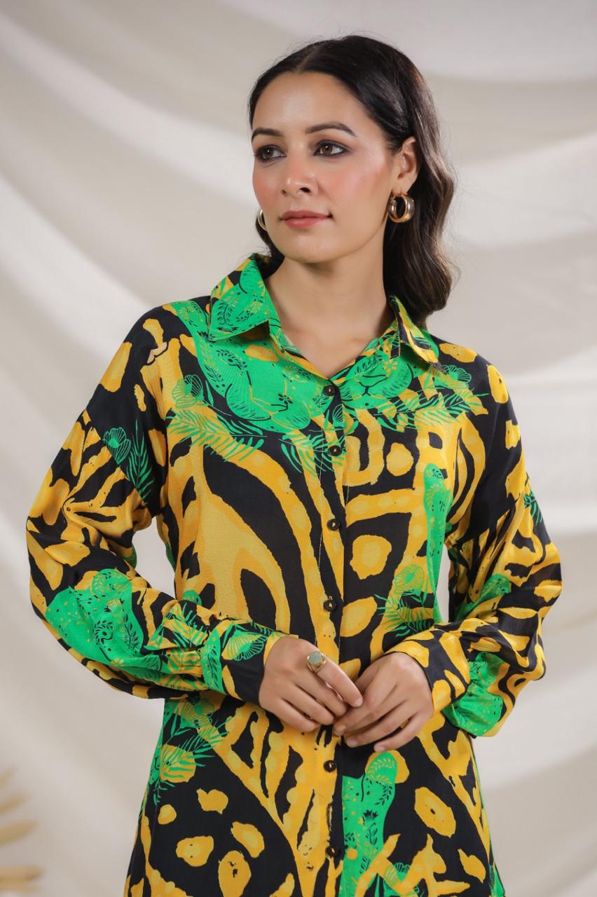 Celebrity style pure muslin silk co ord